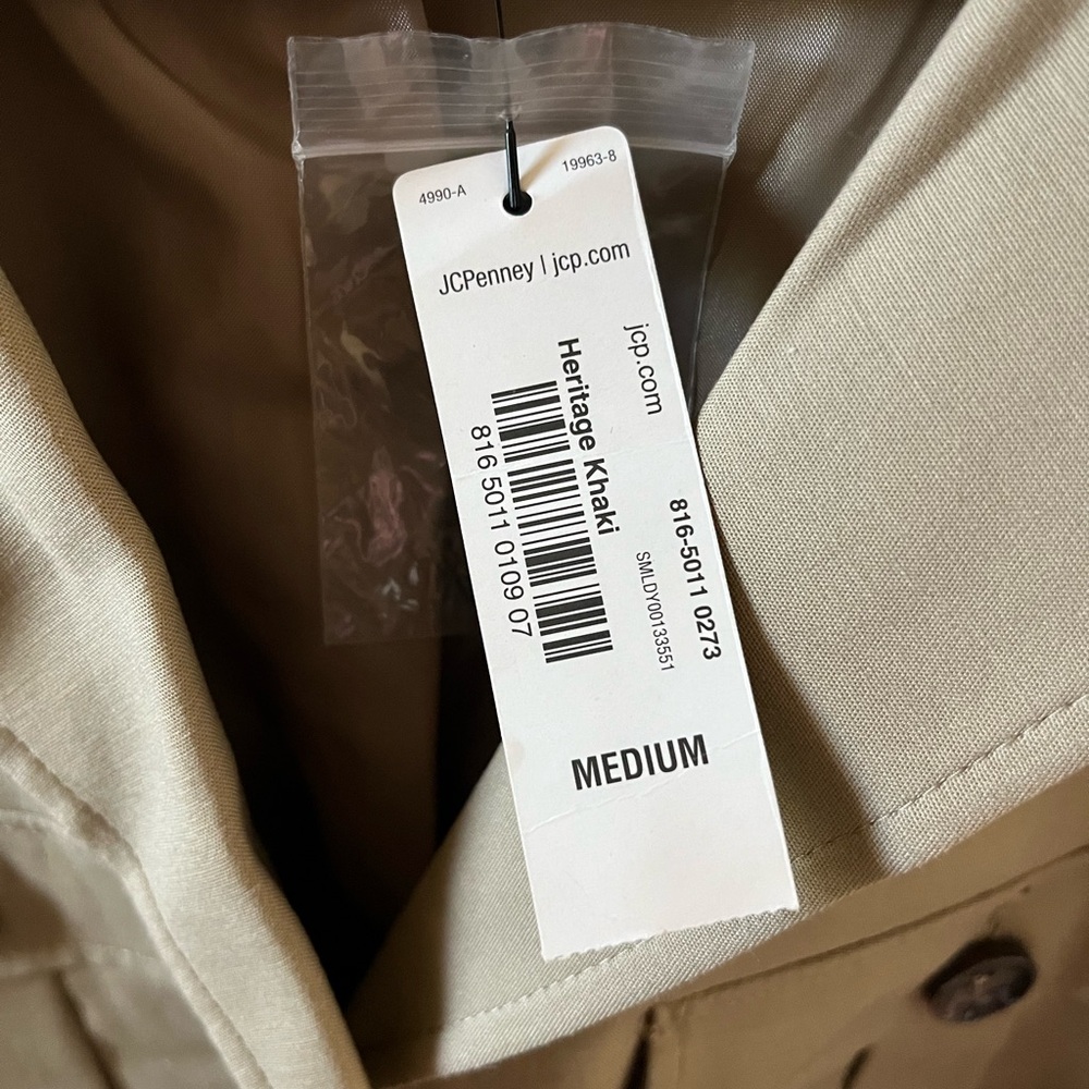 Worthington Women’s Jacket | Size M | Heritage Khaki | Belted | New With Tags - Picture 9 of 16